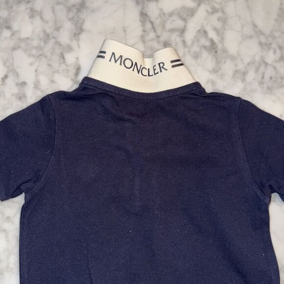 Moncler Logo Navy Blue Kids Polo Shirt 4Y - Picture 2 of 6